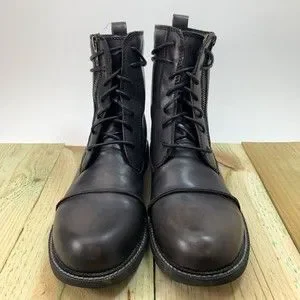 Bed|Stu (Size 8.5) Men\'s Black/Brown Distressed Leather Patriot Cap-Toe Boots Bed Stu Mens | eBay main image 2